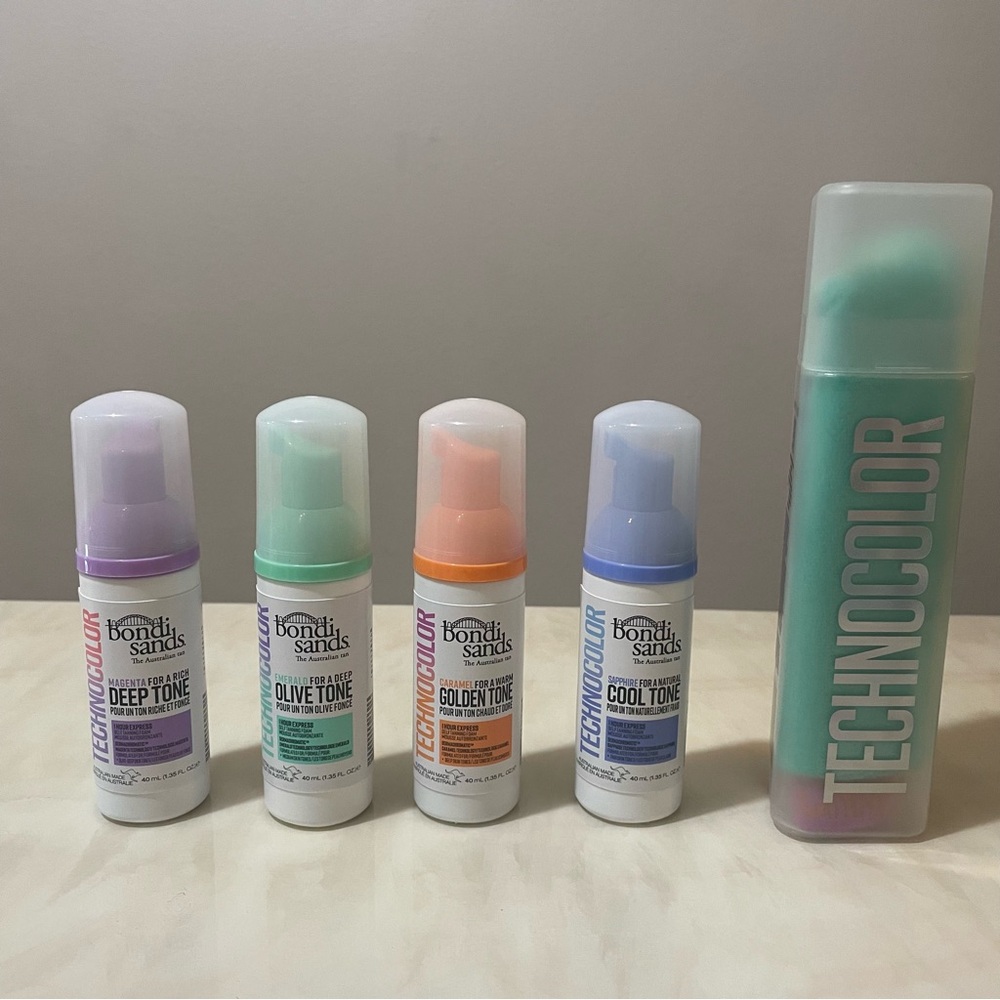 Bondi Sands Technocolor Tanning Foam Trial 4 bundle + Reusable Mitt Set